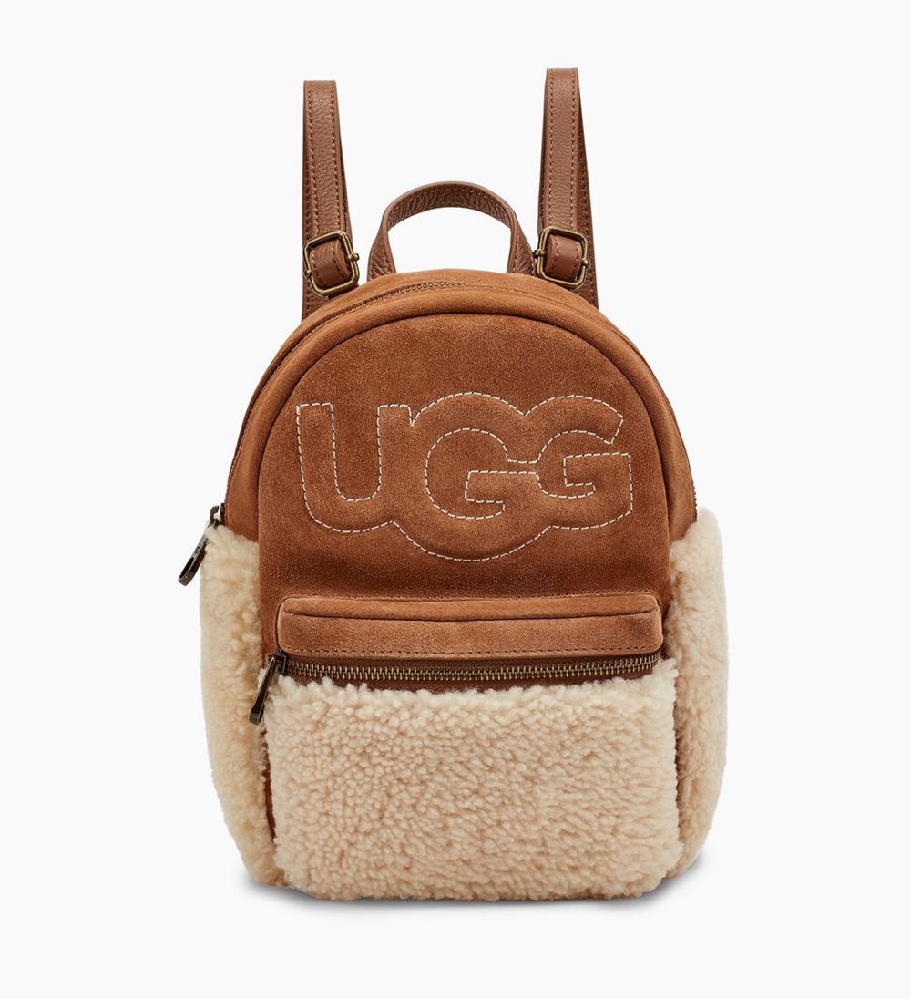 Ugg Backpacks Womens - Ugg Dannie Ii Mini Sheep Brown - 463WOLCMA